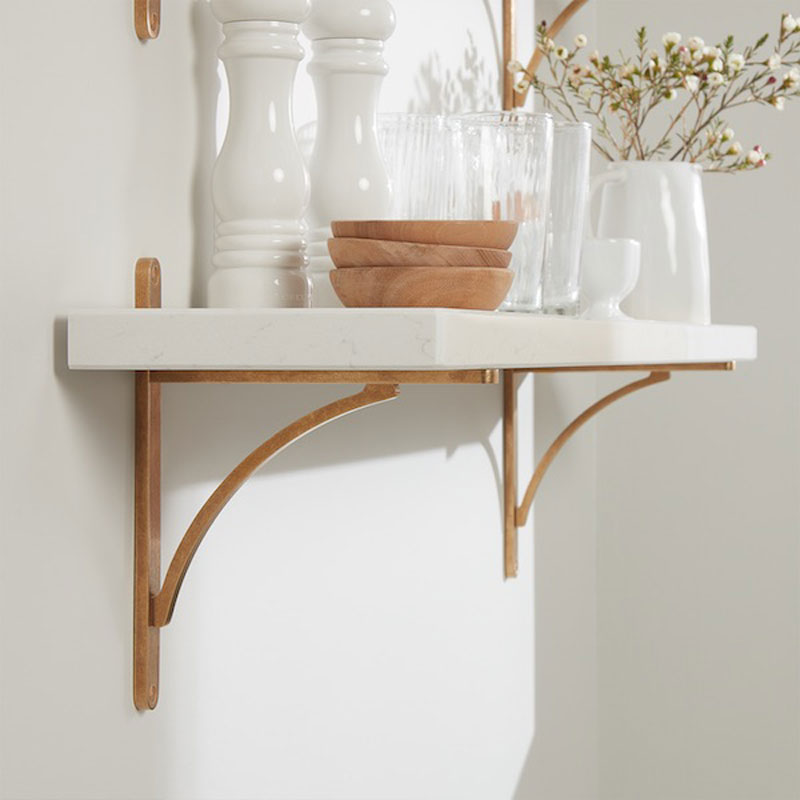 Soportes para estantes de latón